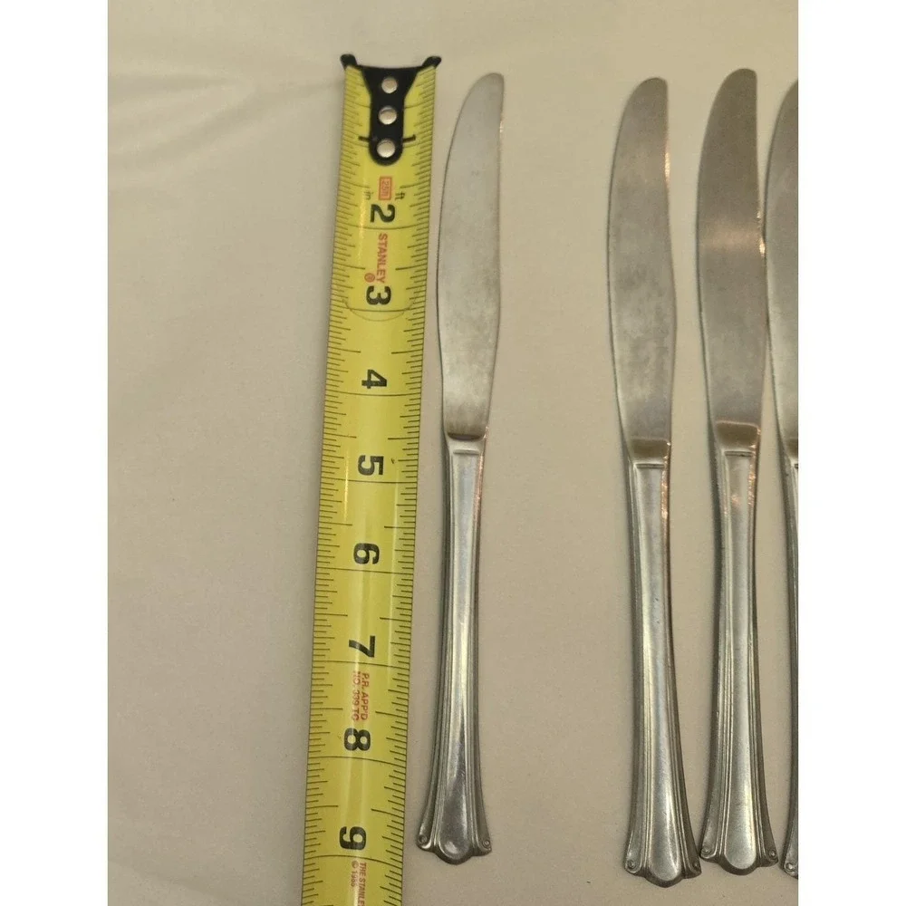 Set 6‎ Dinner Knives Vintage Northland Stainless Steel VOLTAIRE pattern GUC